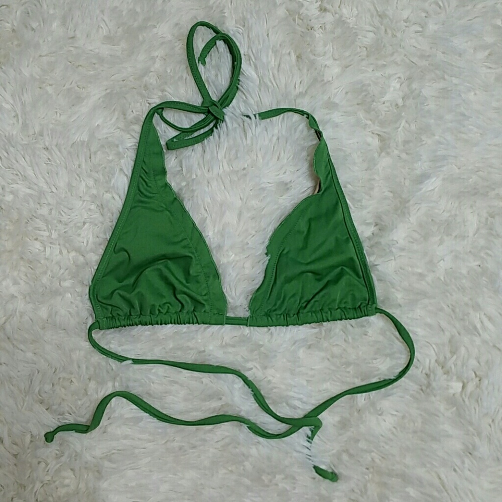 J.Crew ruffle edge triangle halter bikini top - Picture 2 of 5